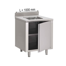 Chef cupboard with backsplash and hinged doors (custom)