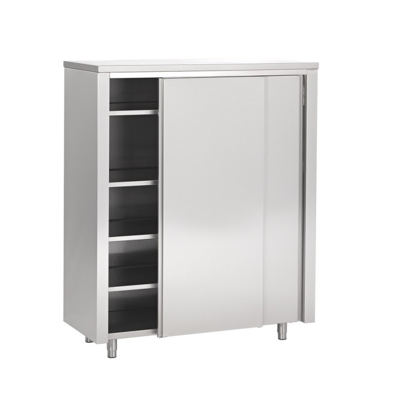Armoire haute à portes coulissantes en Inox (personnalisée)