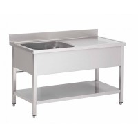 Sinks with under shelf
