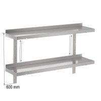 Solid wall shelves