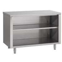 Open/pass-through base cupboards